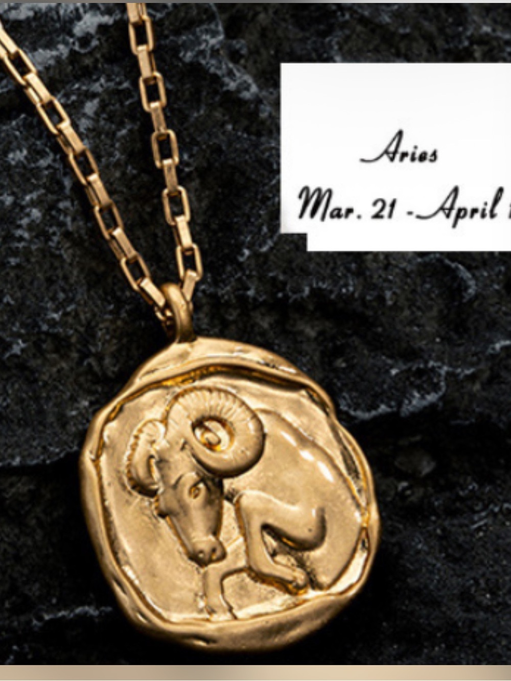 Aries Zodiac Ram Gold Necklace - Women Jewelry